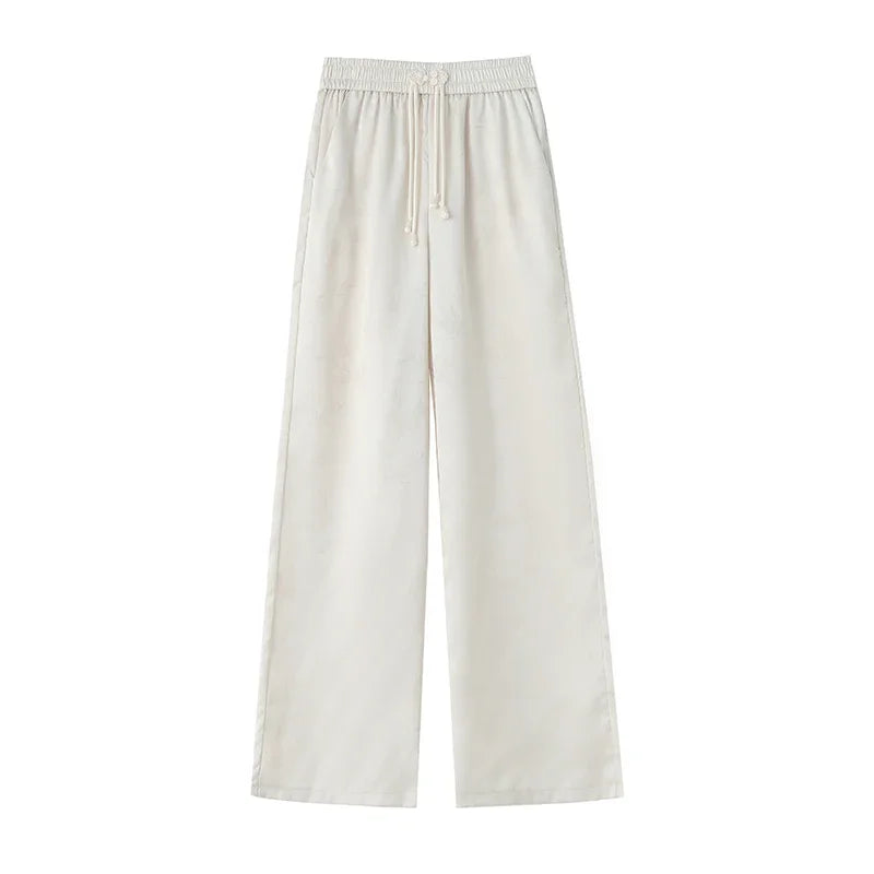 Pantalon Satin Beige