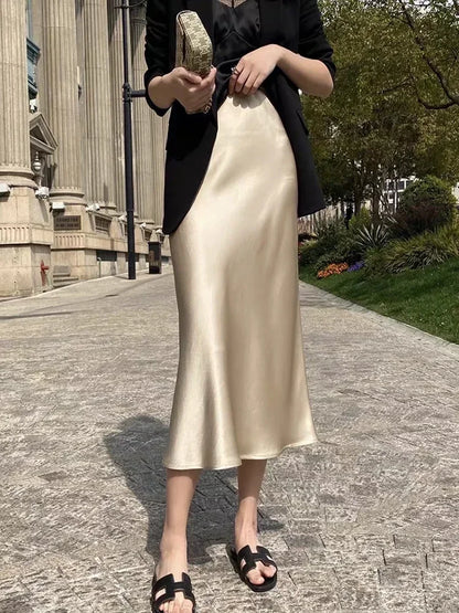 Jupe Satin Champagne