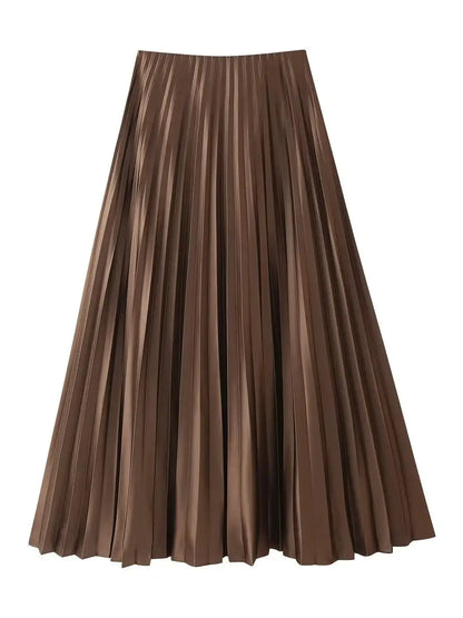 Jupe Satin Chocolat