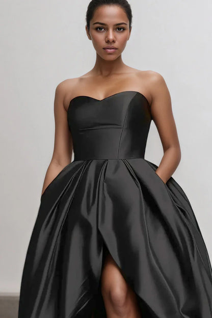 Robe en Satin Noir