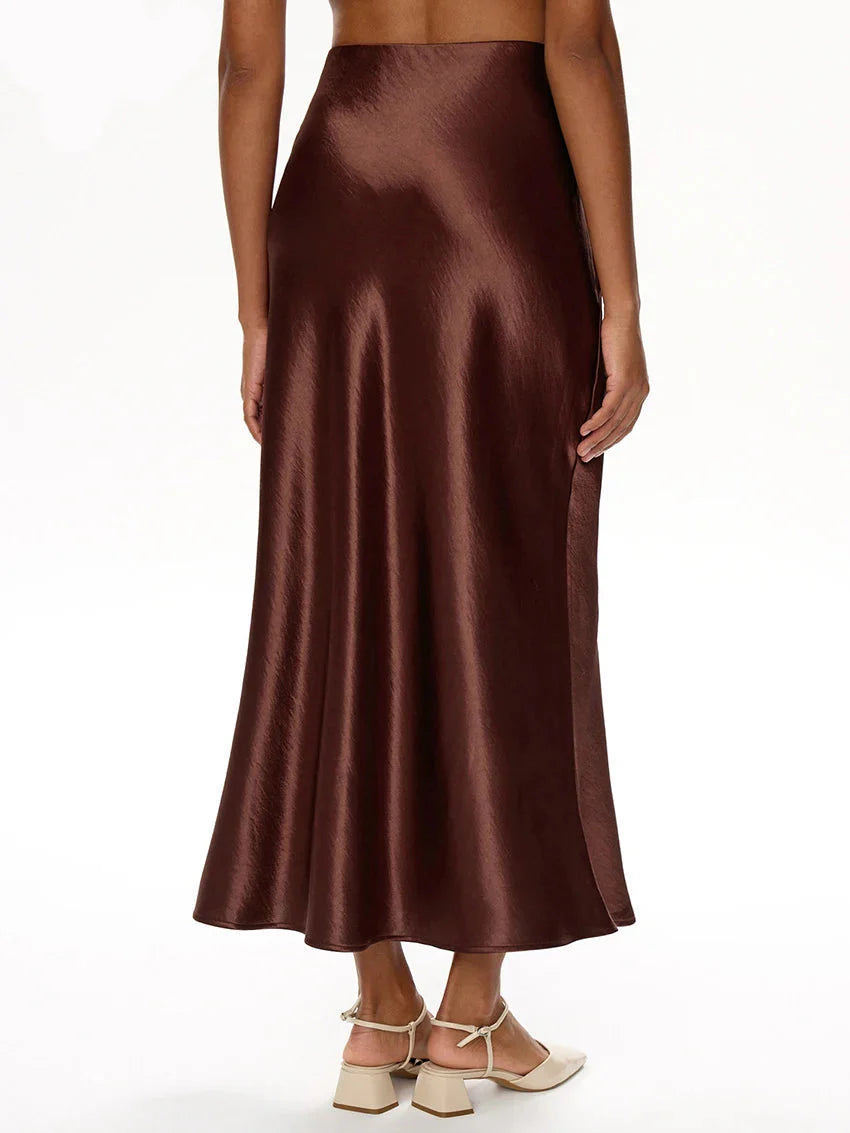 Jupe Marron Satin