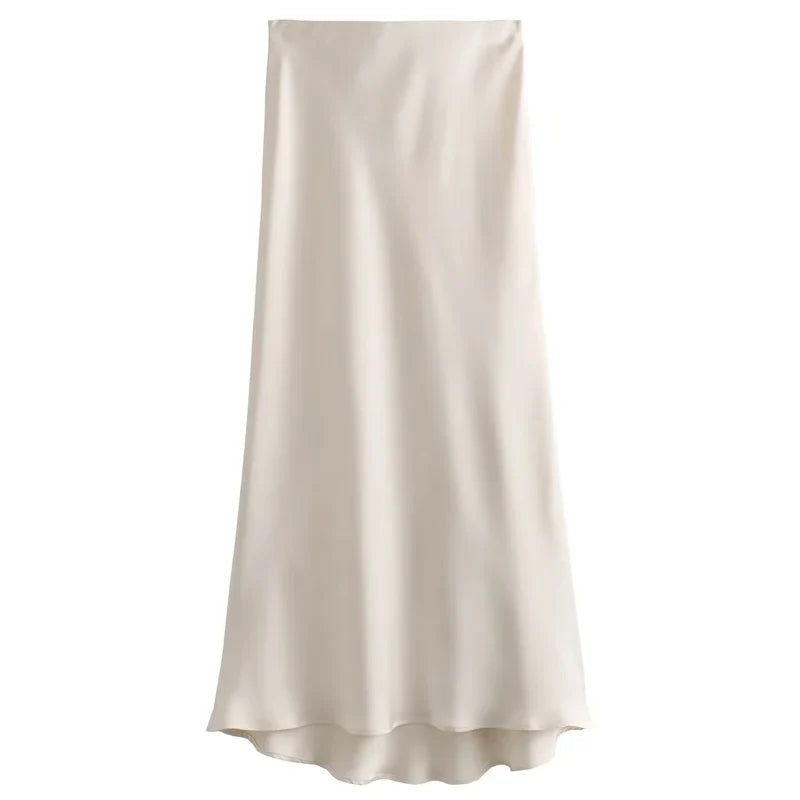 Jupe Satinée Longue