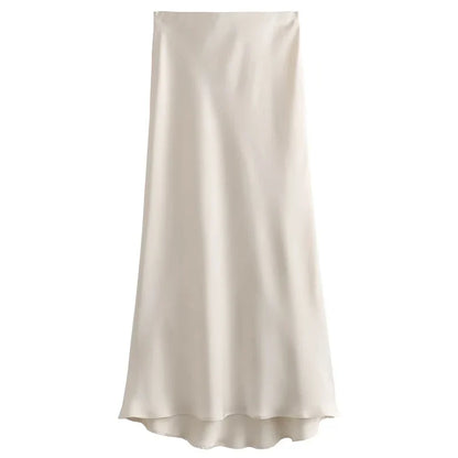 Jupe Satinée Longue