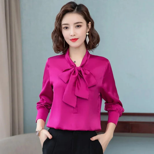 Blouse Satin Rose