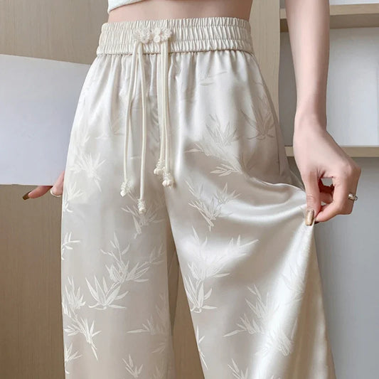 Pantalon Satin Beige