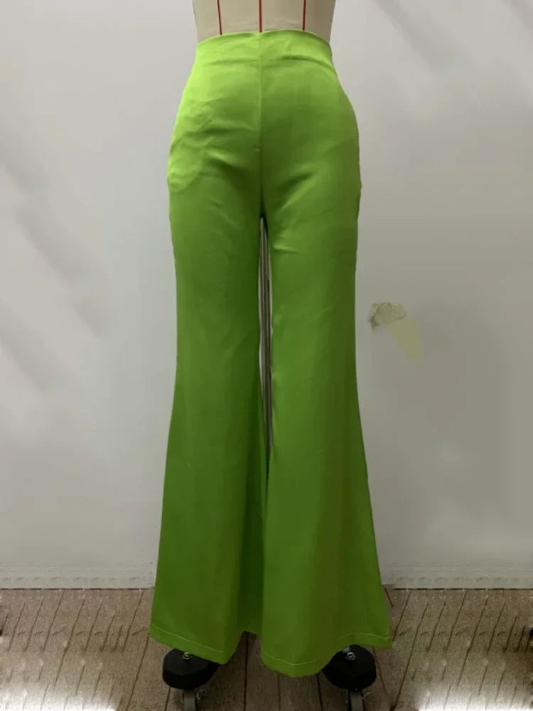 Pantalon Satin Vert