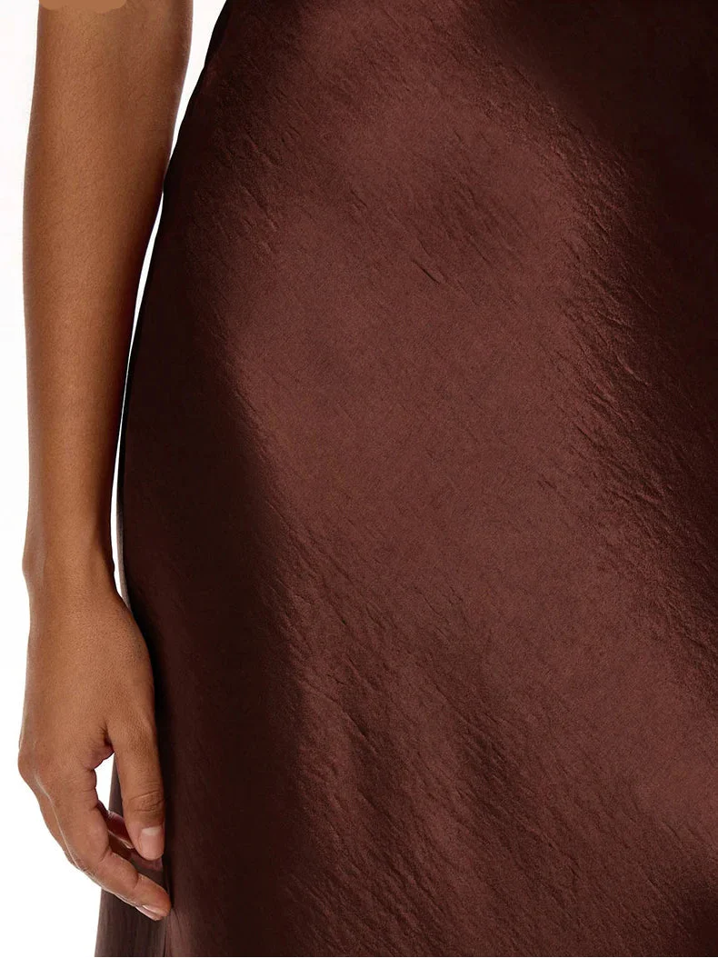 Jupe Marron Satin