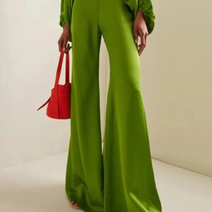 Pantalon Satin Vert