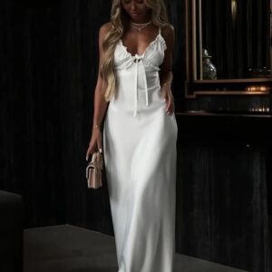 Robe en Satin Blanc