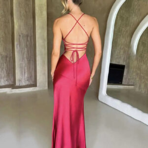 Robe en Satin Dos Nu